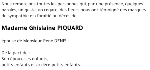 Ghislaine PIQUARD