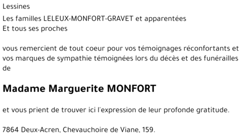 Marguerite MONFORT