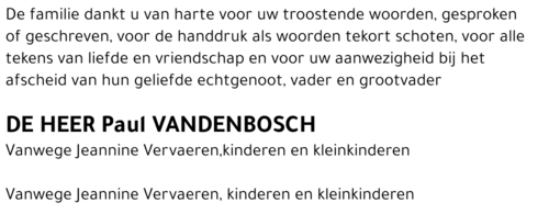Paul Vandenbosch