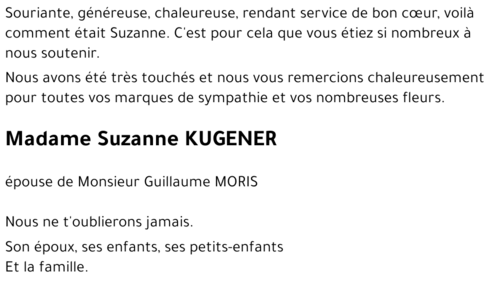 Suzanne KUGENER