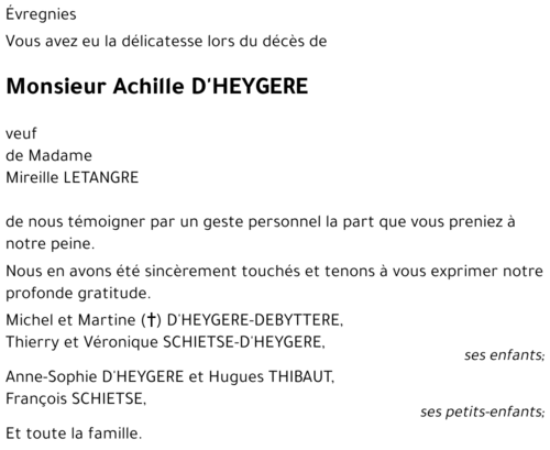 Achille D'HEYGERE