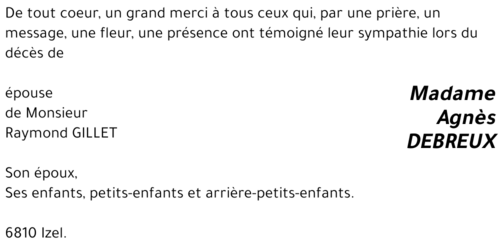 Agnès DEBREUX