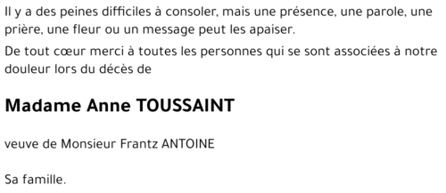 Anne TOUSSAINT