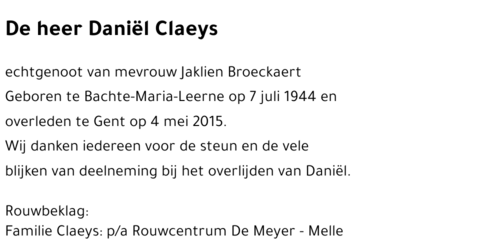 Daniël Claeys
