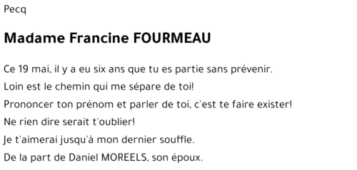 Francine FOURMEAU