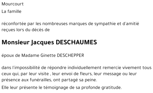 Jacques DESCHAUMES
