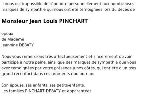 Jean Louis PINCHART