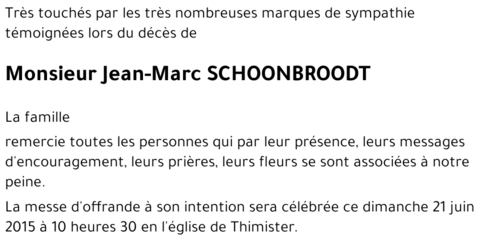 Jean-Marc SCHOONBROODT