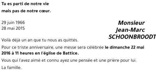 Jean-Marc SCHOONBROODT