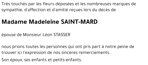 Madeleine SAINT-MARD 