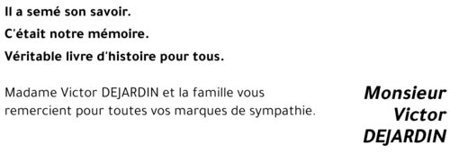 Victor DEJARDIN