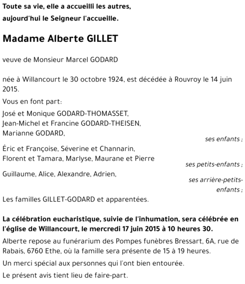 Alberte GILLET 