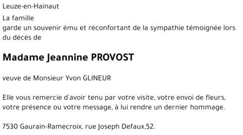 Jeannine PROVOST