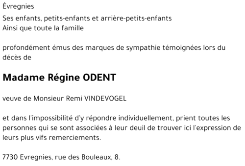 Régine ODENT