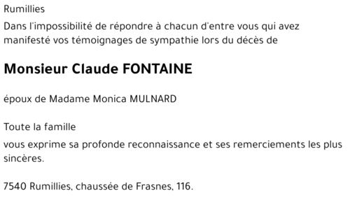 Claude FONTAINE