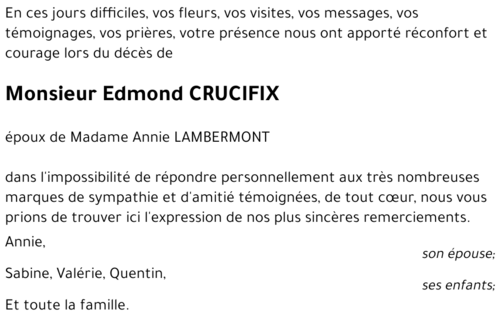 Edmond CRUCIFIX