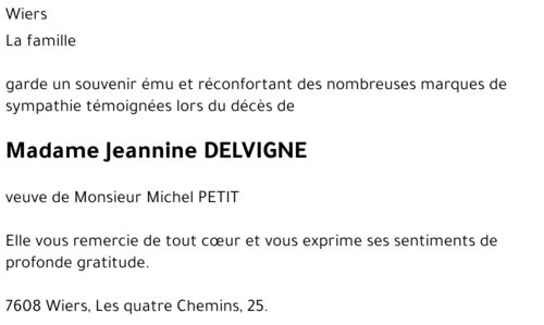 Jeannine DELVIGNE