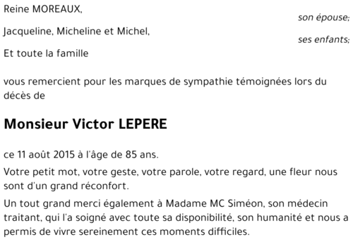 Victor LEPERE