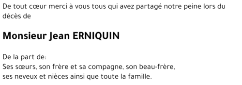 Jean ERNIQUIN