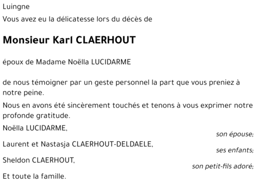 Karl CLAERHOUT
