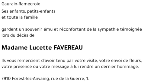 Lucette FAVEREAU