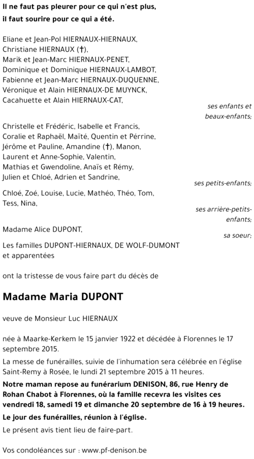Marie DUPONT