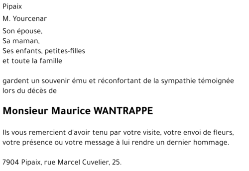 Maurice WANTRAPPE