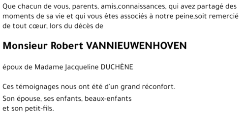 Robert VANNIEUWENHOVEN
