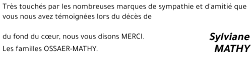 Sylviane MATHY
