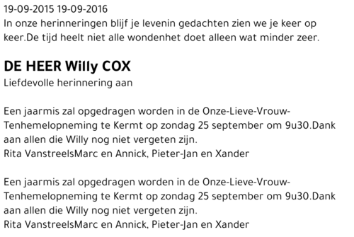 Willy Cox