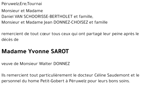 Yvonne SAROT