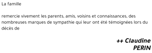 Claudine PERIN