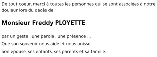 Freddy PLOYETTE