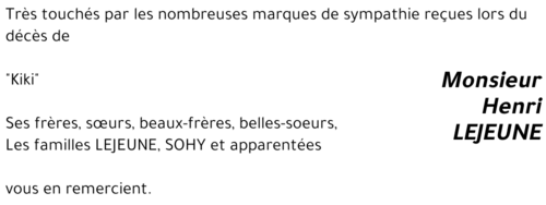 Henri LEJEUNE