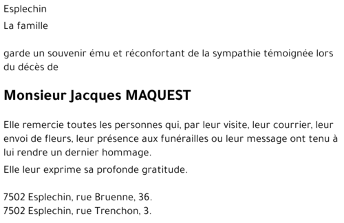 Jacques MAQUEST