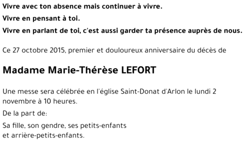 Marie-Thérèse LEFORT