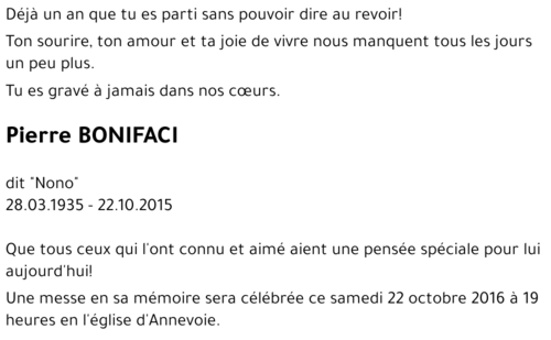 Pierre BONIFACI