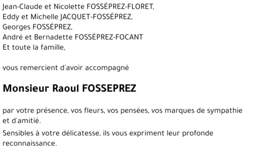 Raoul FOSSEPREZ
