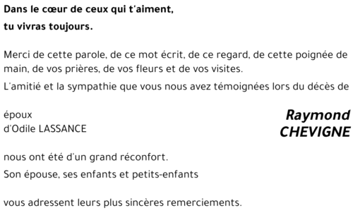 Raymond CHEVIGNE