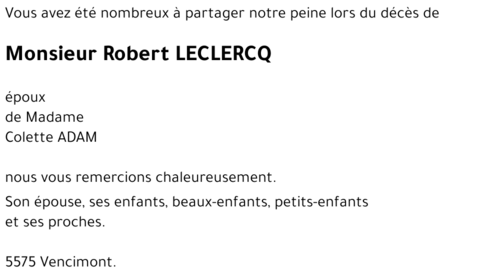Robert LECLERCQ