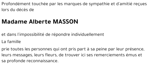 Alberte MASSON