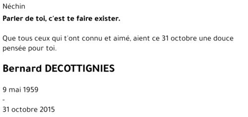 Bernard DECOTTIGNIES