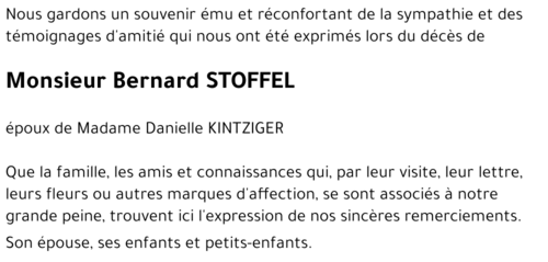 Bernard STOFFEL