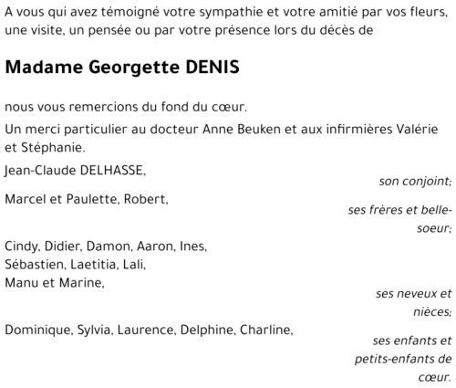 Georgette DENIS