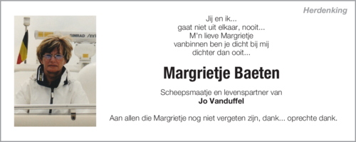 Margrietje Baeten