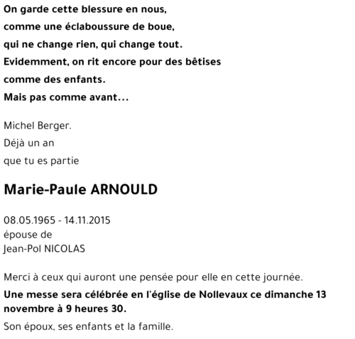 Marie-Paule ARNOULD