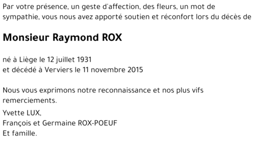 Raymond ROX
