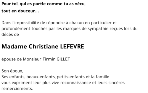 Christiane LEFEVRE