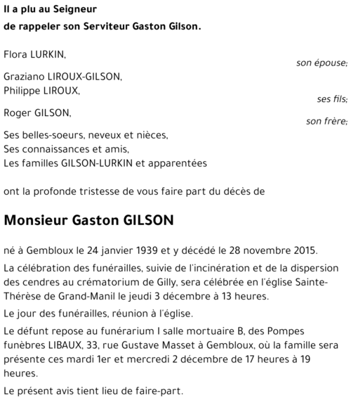 Gaston GILSON