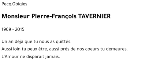 Pierre-François TAVERNIER
